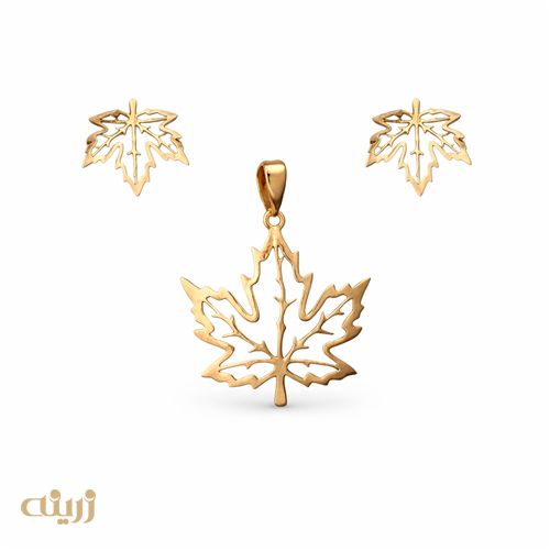 نیم ست برگ پاییزی سبک