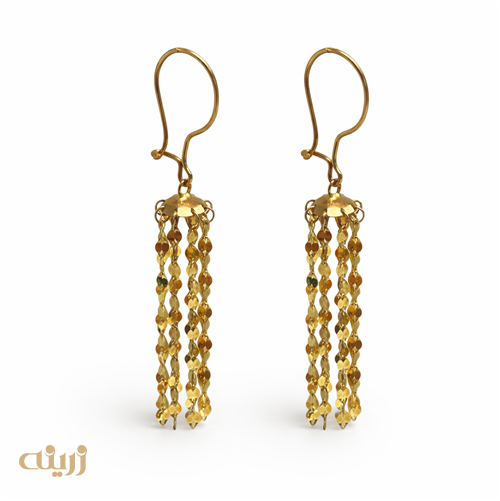 گوشواره طلا پولکی مدل هندی 