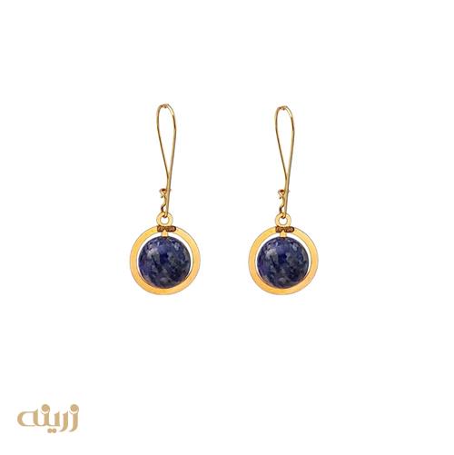 گوشواره طلا عصایی لاجورد کادویی