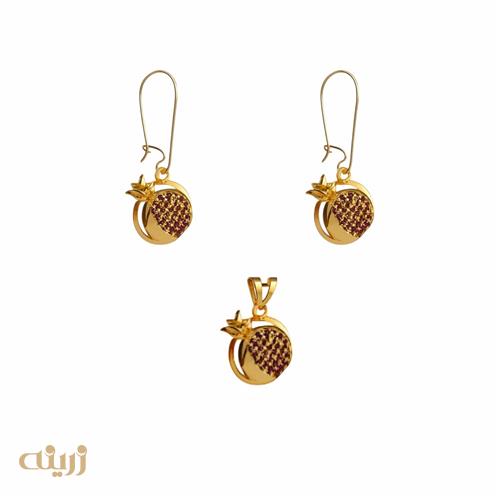 نیم ست انار یاقوتی یلدایی کادویی