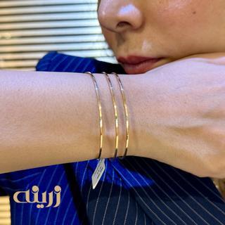 دستبند طلا النگویی آینه ای سبک