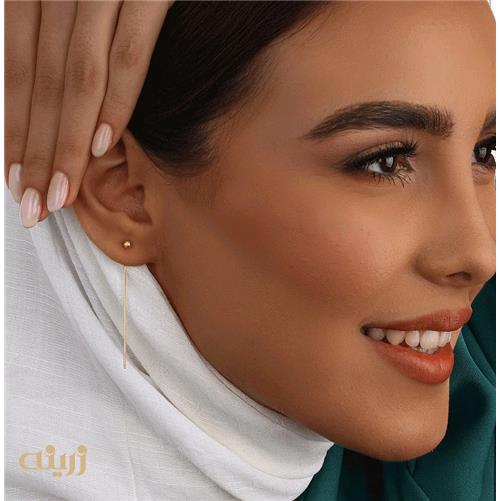 گوشواره طلا میله و گوی