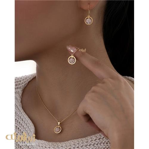 گوشواره طلا کریستالی کادوئی کد E0177