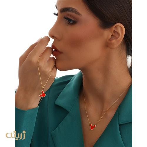گردنبند میکی موس مینا کاری