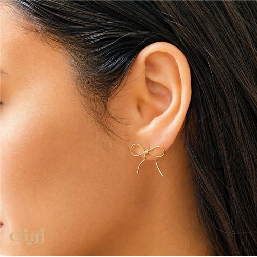 گوشواره طلا پاپیون مفتولی 