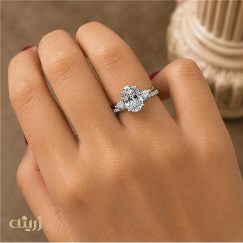 حلقه و پشت حلقه طلا آوینا کد RJ0116