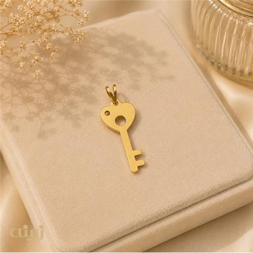 آویز طلا کلید قلب کد N0770 