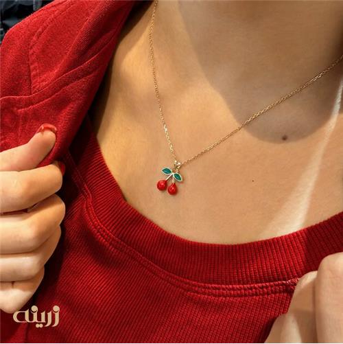 آویز طلا طرح گیلاس کادویی
