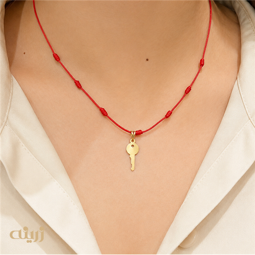 گردنبند طلا  هفت گره کلید سبک کد N0806