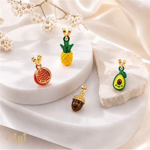 آویز طلا عروسکی طرح میوه کد N0847 