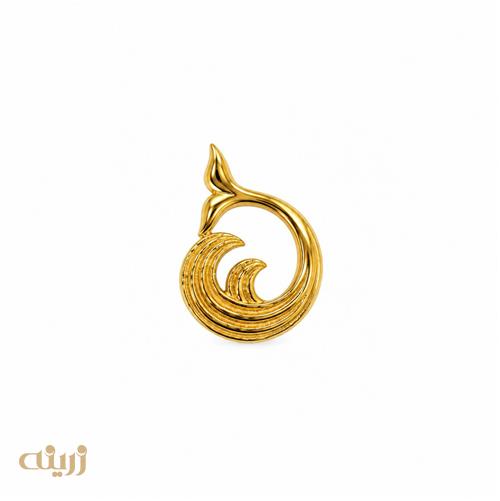 آویز طلا دم وال موج دریا کد N0833