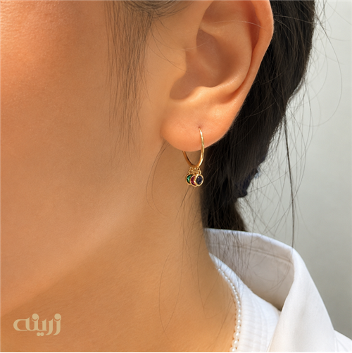 گوشواره طلا حلقه ای سبک مارکو کد E0179