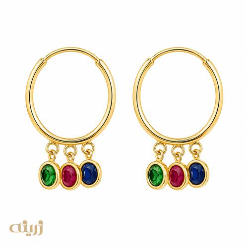 گوشواره طلا حلقه ای سبک مارکو کد E0179