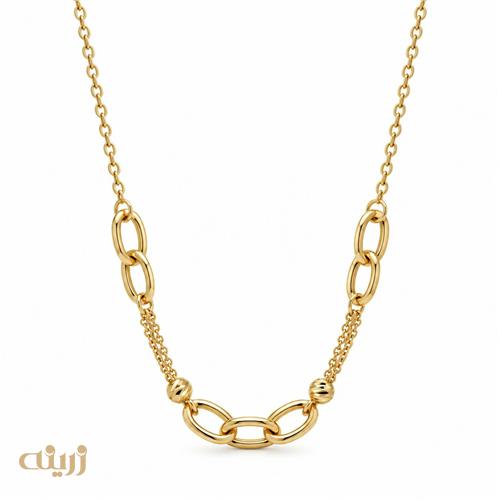 گردنبند طلا هرمس و گوی کد N0879