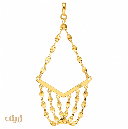 آویز طلا خلیجی طرح پیروزی سبک کد N0882
