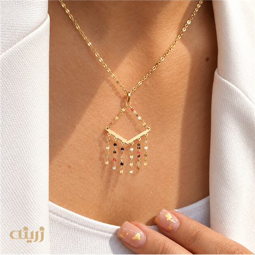 آویز طلا خلیجی طرح پیروزی سبک کد N0886