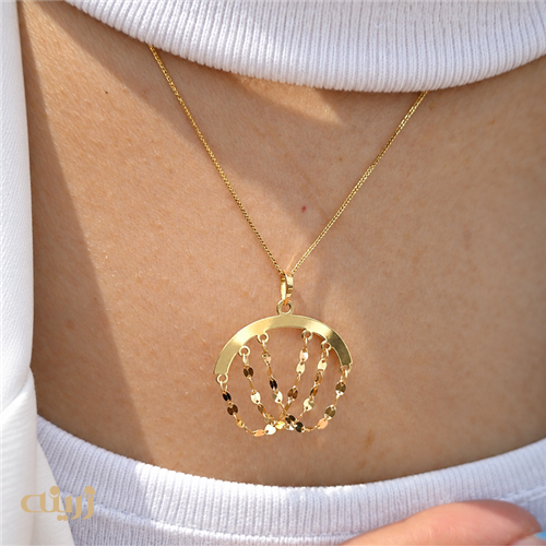 آویز طلا خلیجی طرح چتر سبک کد N0888