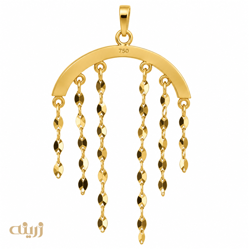 آویز طلا خلیجی طرح چتر سبک کد N0889