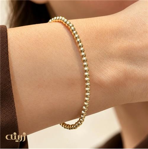 دستبند النگویی طلا تمام گوی لوکس کد B0294