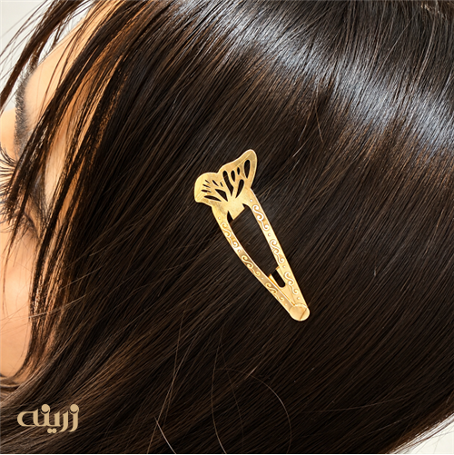 سنجاق سر طلا طرح بال پروانه کد HA0020