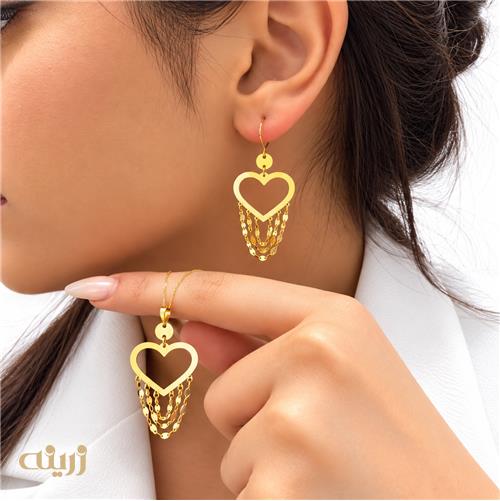 نیمست طلا خلیجی جانان طرح قلب کد N0173 