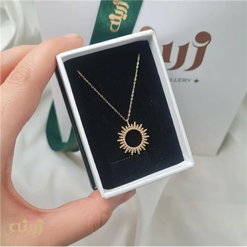گردنبند طلا خورشید توپی
