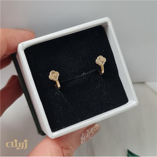 گوشواره طلا ونکلیف تراش کلیپسی لوکس