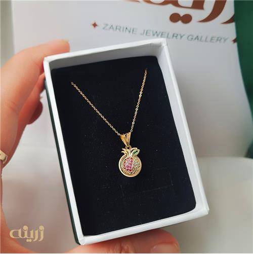 آویز طلا انار برگ دار کادویی