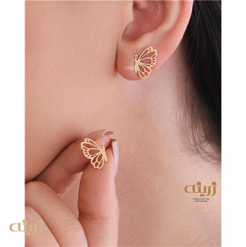 گوشواره میخی پروانه ( نیم رخ پروانه )