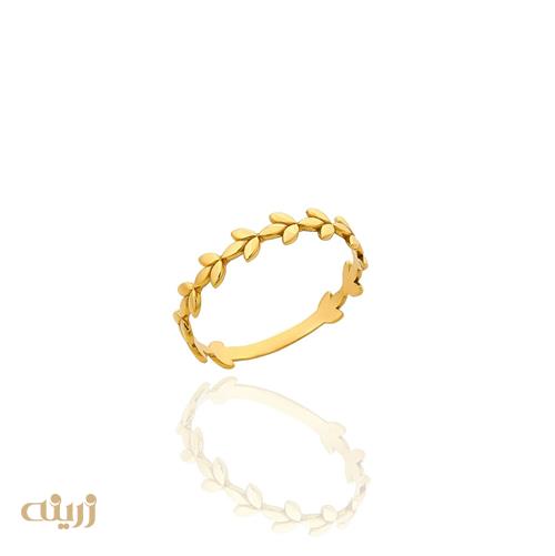 انگشتر طلا برگ زیتون تاجی