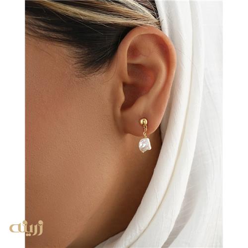 گوشواره طلا زنانه آویزی میخی باروک