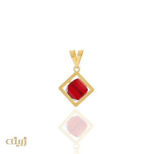 آویز طلا سواروسکی مکعب کادویی