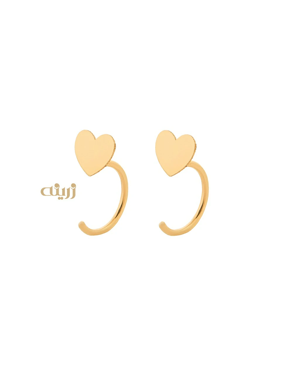 گوشواره طلا عصایی طرح دار کد E0142