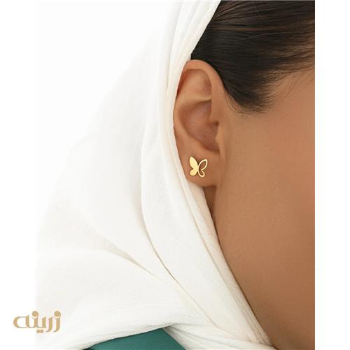گوشواره طلا میخی پروانه