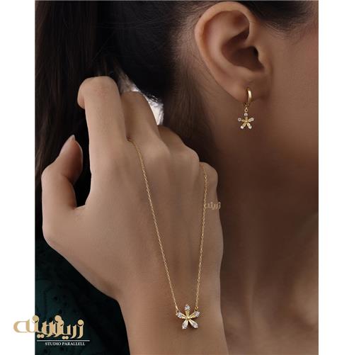 آویز طلا شکوفه لوکس