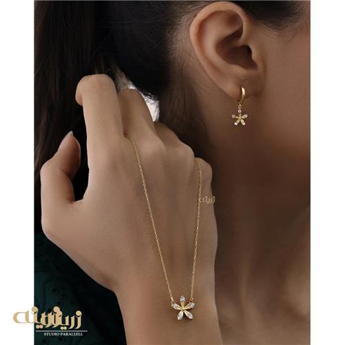 آویز طلا شکوفه لوکس