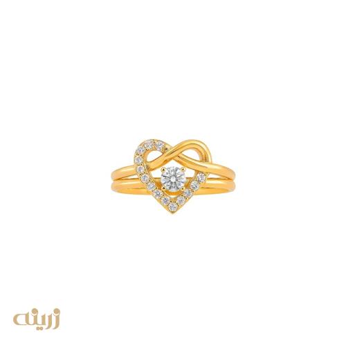 انگشتر قلب  دو تکه