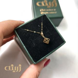 گردنبند طلا طرح تاس