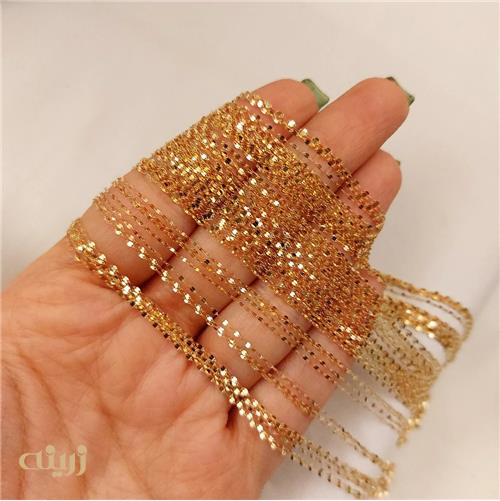زنجیر طلا پولکی خیلی ظریف
