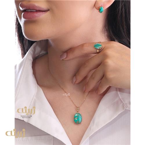 نیم ست فیروزه  بیضی