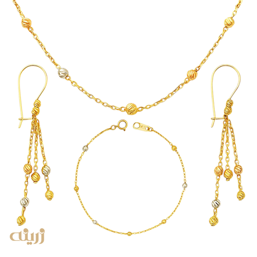 نیم ست طلا گوی تراش آلبرنادو