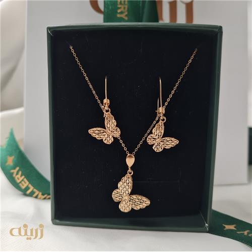 نیم ست طلا پروانه فیوژن