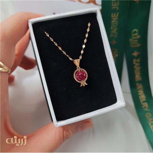 آویز طلا انار کریستالی کادویی