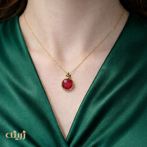 آویز طلا انار لوکس مارکو