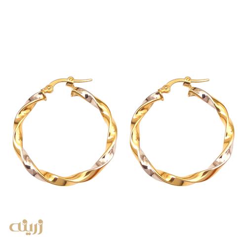 گوشواره طلا حلقه ای پیچی 