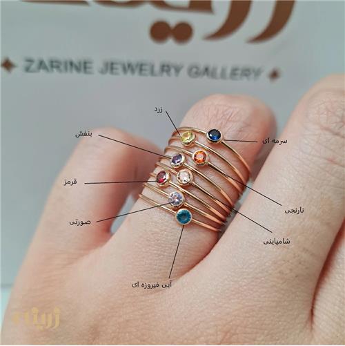 انگشتر طلا تک نگین مینیمال