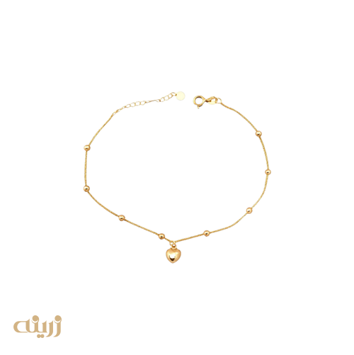 دستبند قلب و گوی با زنجیر میرو لوکس 
