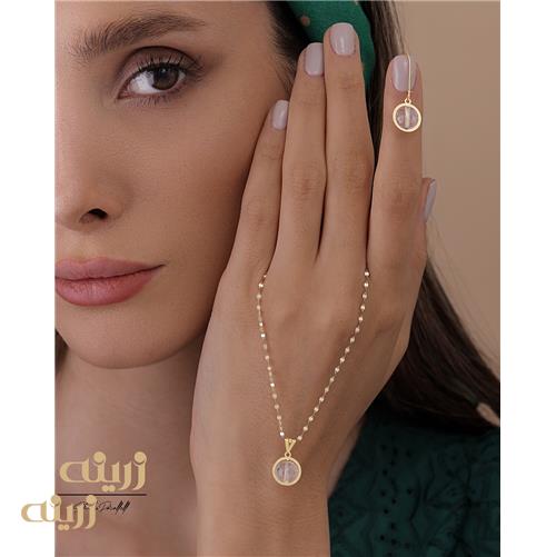 آویز طلا طرح کوارتز کادویی 