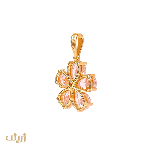 آویز شکوفه صورتی طرح جواهر