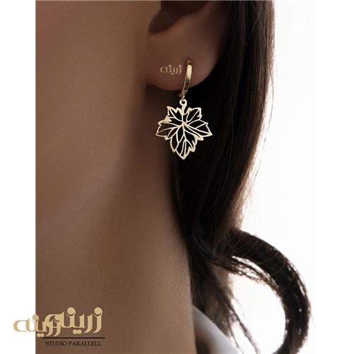 گوشواره طلا برگ چنار
